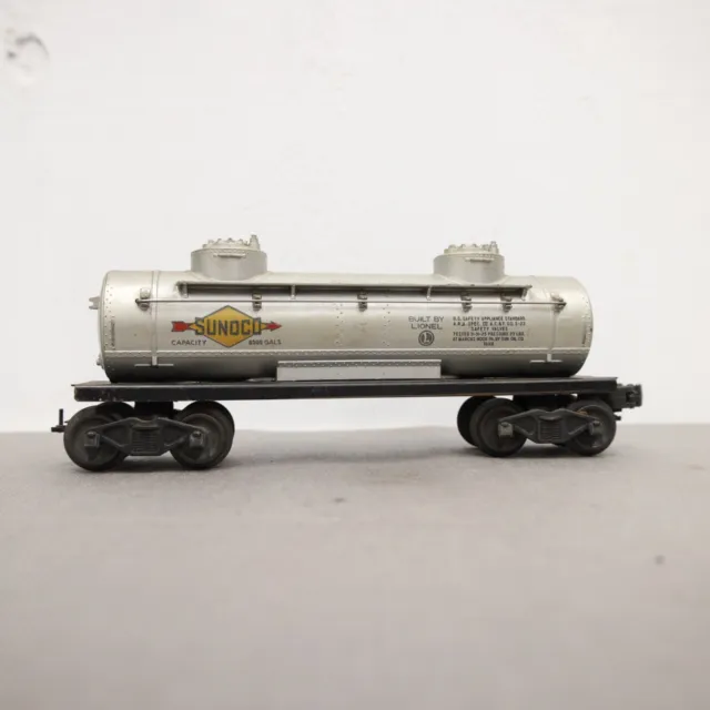 Vintage Lionel Lines Sunoco Two Dome Oil Tanker O Gauge Model Train Freight Car
