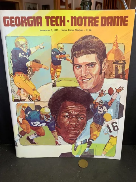 Georgia Tech vs Notre Dame Football Program, Nov. 5, 1977, NCAA