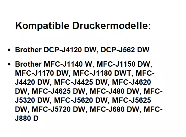 ✅ Nachfüllbare Patronen LC-223 + 400 ml Tinte kompatibel mit Brother MFC-J 4620 2