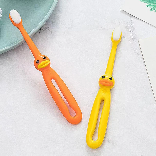 Baby Toothbrush Smooth Edge Cartoon Handle Infant Soft Teeth Brush Portable