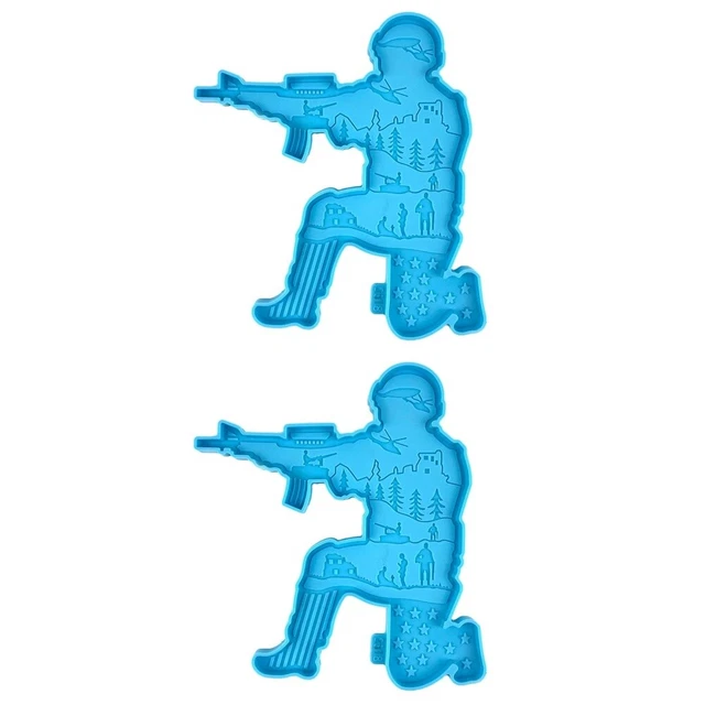 Resin Keychain Molds Silicone Fondant Molds Soldier Decoration Mold Decorations
