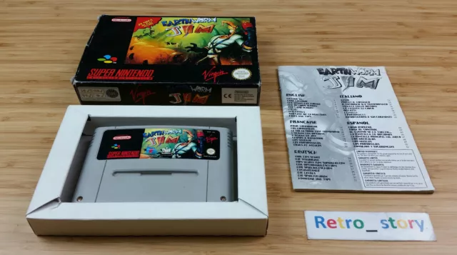 Super Nintendo SNES Earthworm Jim PAL