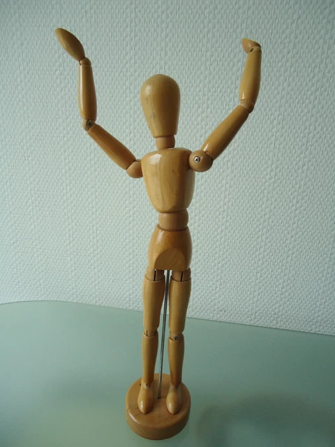 Kurtzy Mannequin Bois Articulé 30,5 Cm - Figurine Dessin Peinture Avec Support
