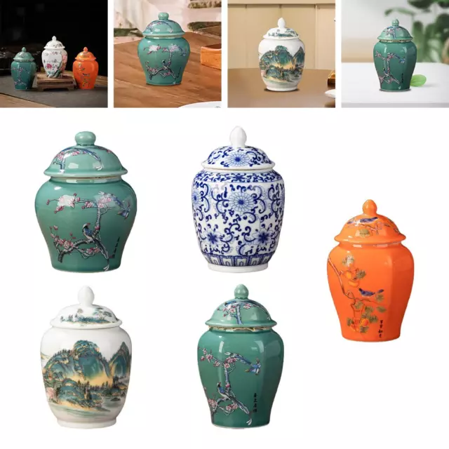 Keramik-Ingwerglas-Mandarinen-Ornamente mit Deckelvase für Hochzeitsfeiern