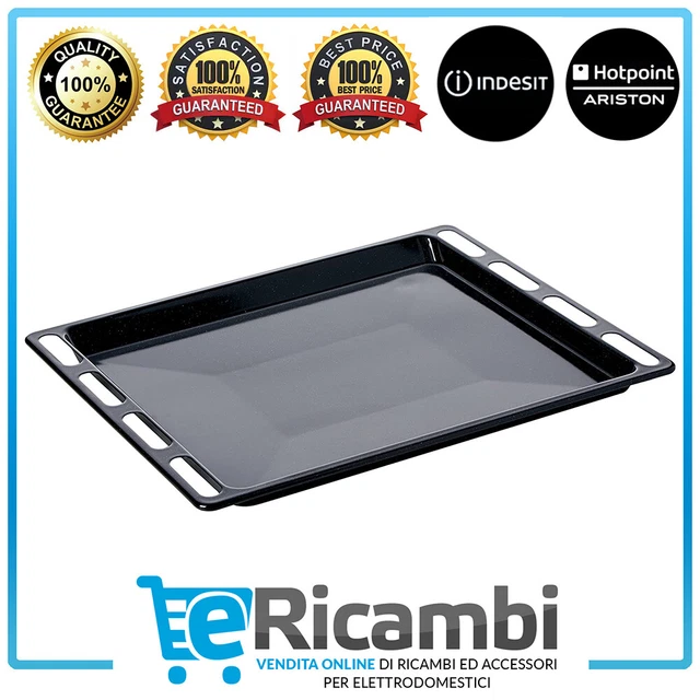 Leccarda Nera + Griglia Forno Per Indesit, Ariston, Hotpoint - 447x365 Mm | Ricambi Originali - Foto 5