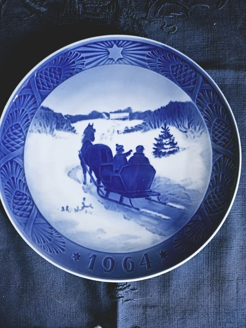 1964 Porcellana Royal Copenhagen Piatto Natale  nic-