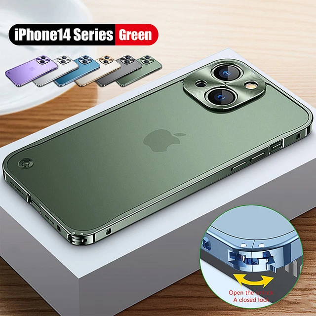 FOR IPHONE 14 Pro Max 13 12 11 Pro Aluminium Metal Frame Matte Clear