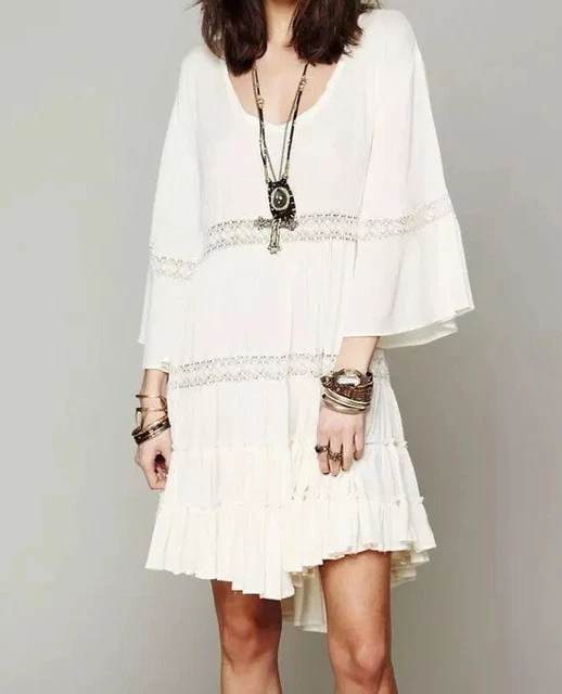 NEW $128 FREE People Dream Cloud Daisy Lace Dress Ivory Tiered Bell Sleeve M $70.40 - PicClick NEW $128 FREE People Dream Cloud Daisy Lace Dress Ivory Tiered Bell Sleeve M $70.40 - PicClick