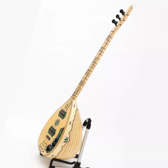 Professional Electric Saz Baglama with Necarman Pickup Maple Wood & Ebony Pegs