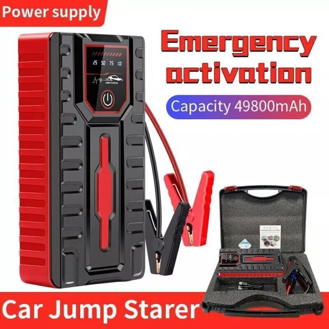 49800mAh Car Jump Starter Pack Booster Battery Charger Emergency Power Bank UK