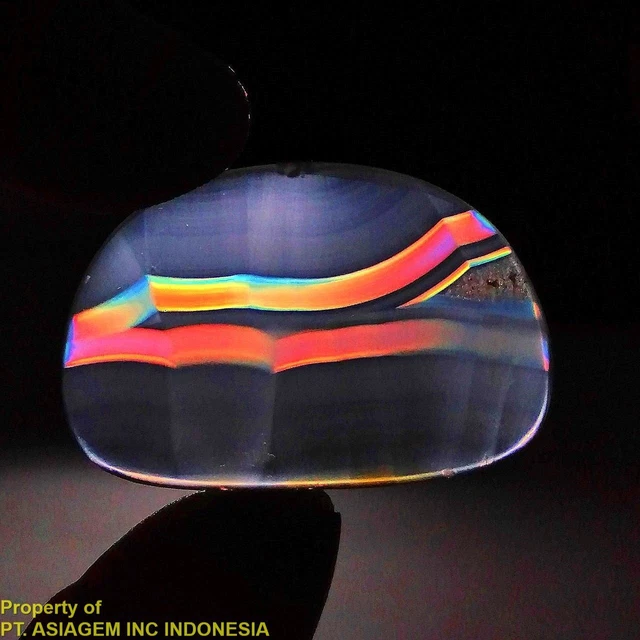 15ct 'A' Grade Rainbow IRIS AGATE ~Multi-Color Fire~ 1-of-a-kind ~100% Natural