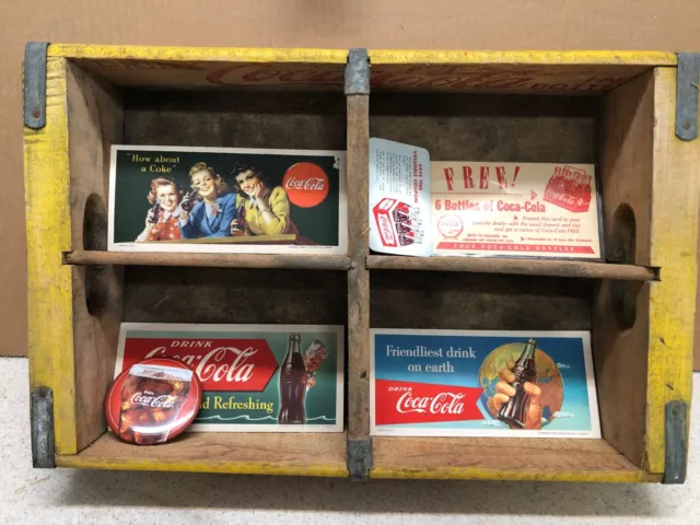 Coca Cola wood case shadow box, Ink Blotters & Advertising.