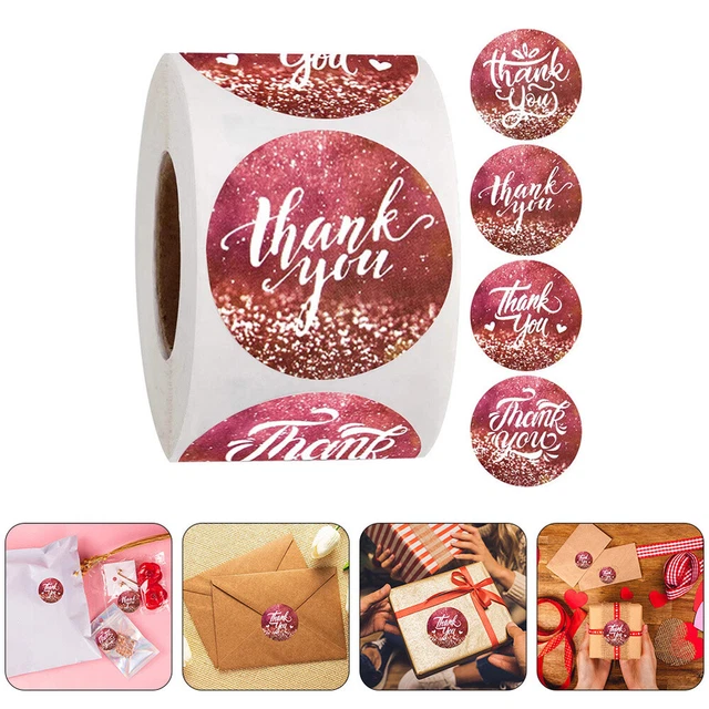 Präsentieren Geschenk Aufkleber Danke Kreis Etiketten Abdichtung Paster