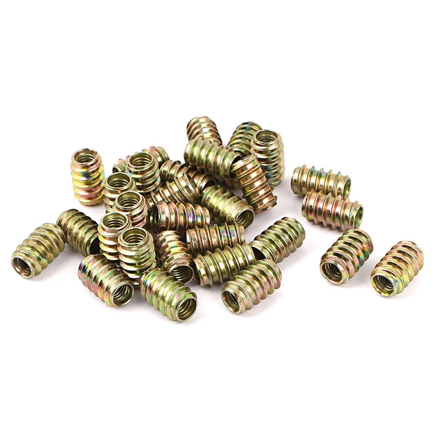 30 piezas M6 x 17mm tuerca eléctrica sin cabeza muebles de madera tuercas insertadas