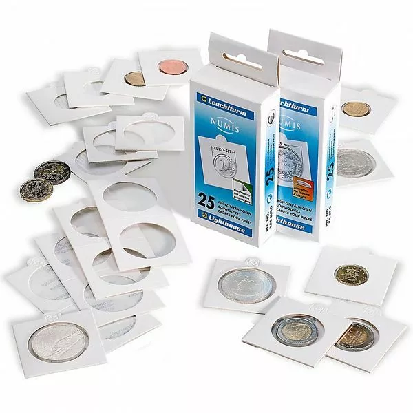 Leuchtturm Münzrähmchen selbstklebend, für Münzen bis 20 mm Ø, 1000er-Pack