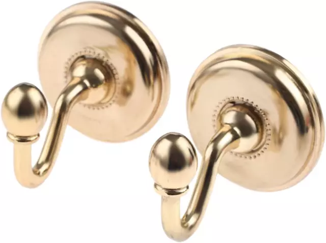 2Pcs Gold Window Curtain Drapery Tieback Door Wall Tassel Hooks Holder Hanger Ro