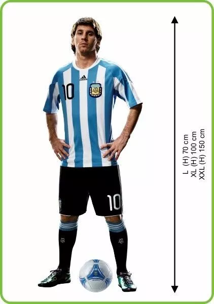 PEGATINA DE PARED FÚTBOL Futbolista Lionel MESSI Argentina Vinilo decorativo 2