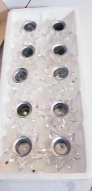 Colección Horchow Italia Lucite Starburst mediados de siglo atómico 10 portavelas