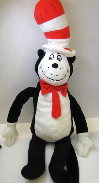 DR SUESS Cat in the Hat Plush 20"  Kohls Cares 2013 Red and White Tall Hat