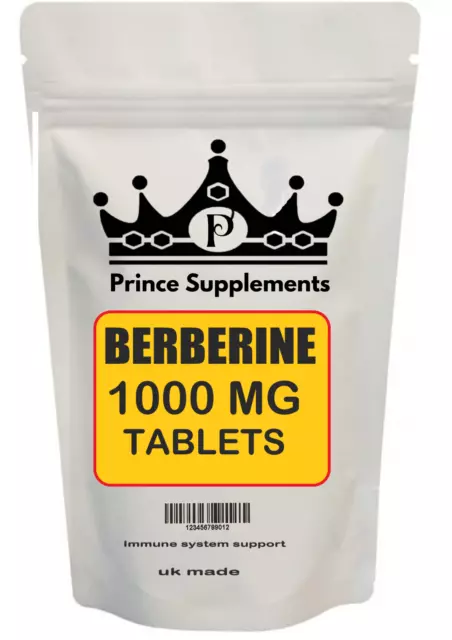BERBERINE TABLETS 1000mg  250 Tablets/Capsules support blood sugar supplement