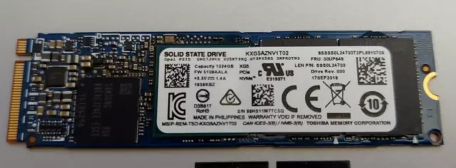 6G71G Dell 512GB PCIe NVMe Gen4x4 M.2 2280 SSD Drive XPS9320-7523BLK-PUS