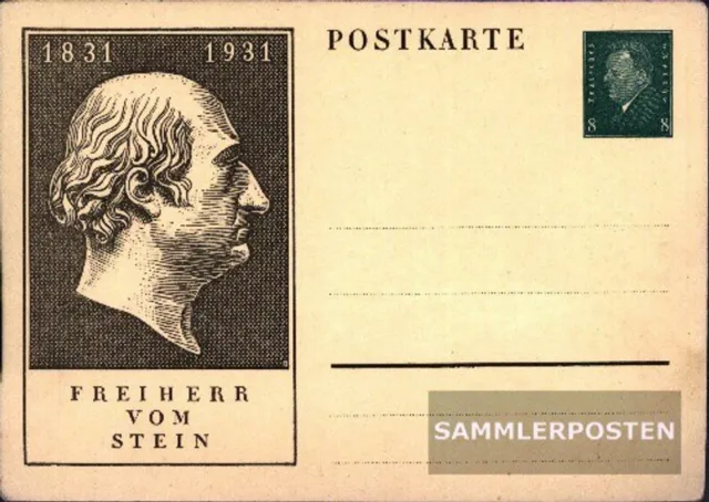 Deutsches Reich P193 Amtliche Postkarte ungebraucht 1931 Hindenburg