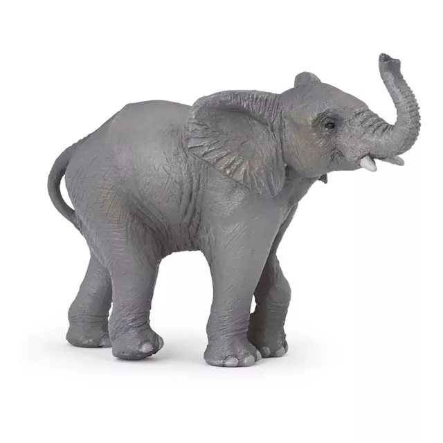 PAPO Wild Animal Kingdom Young Elephant Toy Figure, Grey (50225)