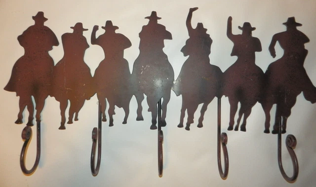 Cowboy Horses Western Themed Hook Towel Hat Hanger Tack Rack