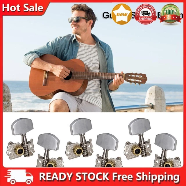 6pcs Guitar 3L 3R Open String Button Tuning Pegs Machine Head Key Peg Knobs