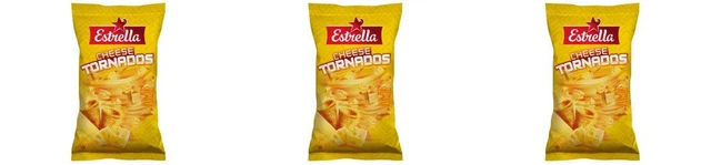 3 snack croccante al mais al gusto di formaggio STELLA, 3,9 once. (110 g.)