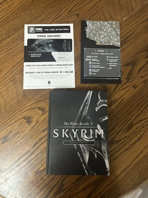 The Elder Scrolls V: Skyrim Special Edition Strategy Guide Prima Games With Map!