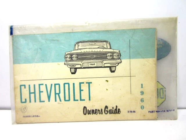 Vintage 1960 Chevy Chevrolet Owners Guide OEM Original Manual Belair Impala