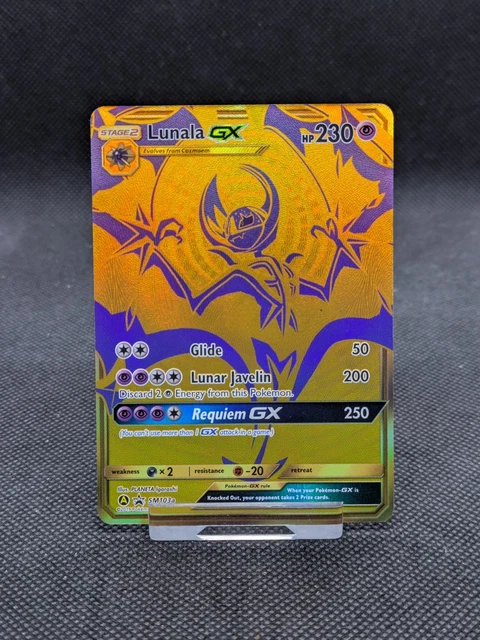 LUNALA GX SM103A Sun & Moon Textured Full Art Gold Promo Pokemon Card NM  17.95 - PicClick UK
