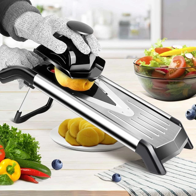 MANDOLIN SLICER VEGETABLE Chopper Food Fruit Salad Cutter Adjustable