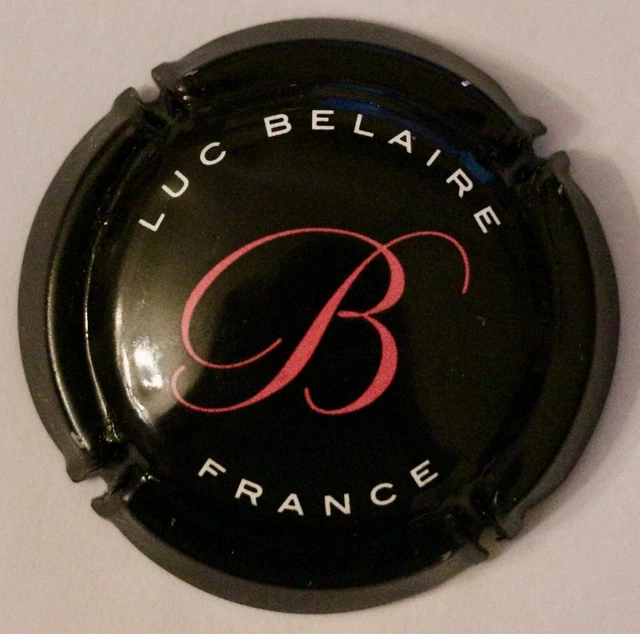 Plaque De Muselet Jeroboam Belaire "B" Rose Sur Noir