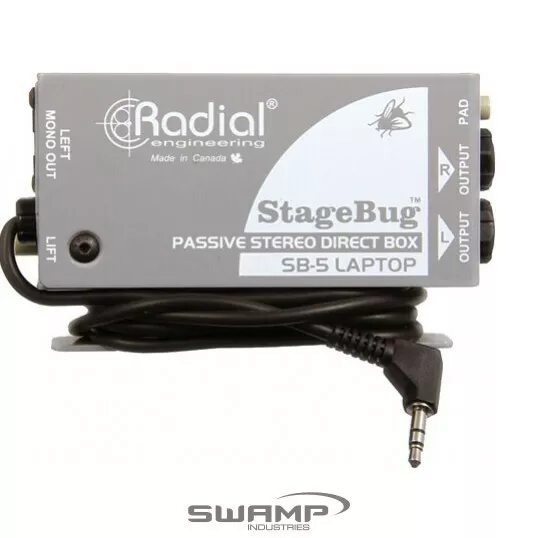 Radial Stagebug SB-5 Compact Stereo Laptop DI Passive Mobile Devices Tablets