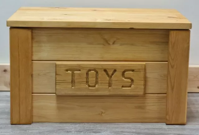 personalised solid wooden pine toy box