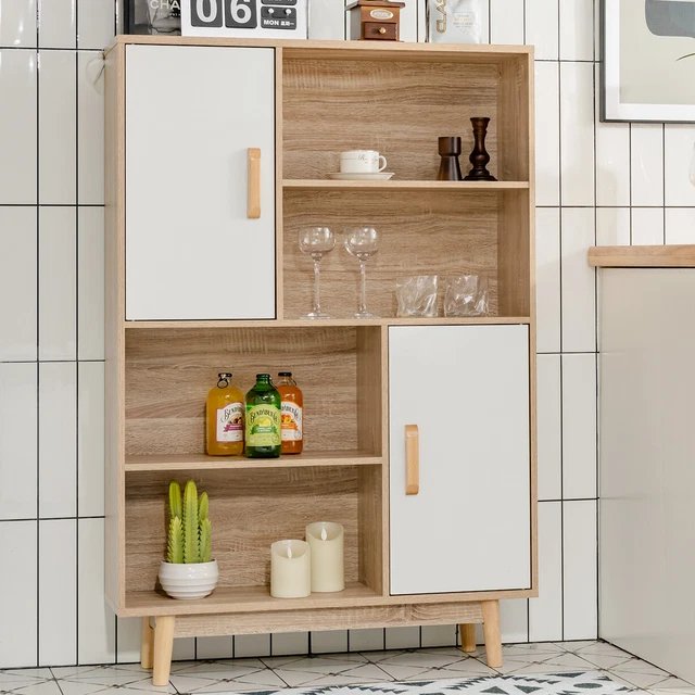 GIANTEX BOOKSHELF 4 TIER Wooden Bookcase Storage Cabinet Cupboard