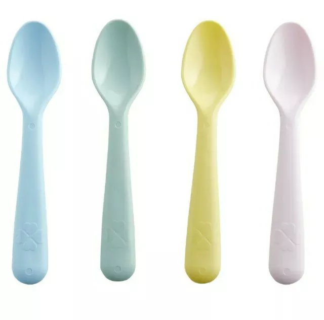 Ikea Kalas 4 pc Kids Spoons Pastel Colors Grip Friendly BPA Free 4 pack