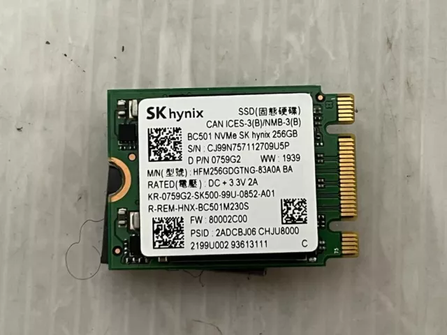 Ssd sk sales hynix 256gb