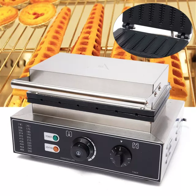 Commercial Electric Stick Waffle Maker Machine Muffin Baking Machine Nonstick