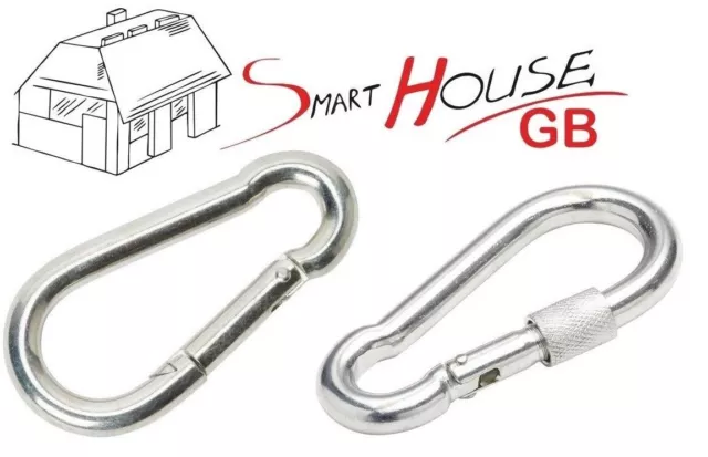 Locking Carabiner Clip Snap Hook Spring Loaded Steel Karabiner Carabina Carbine