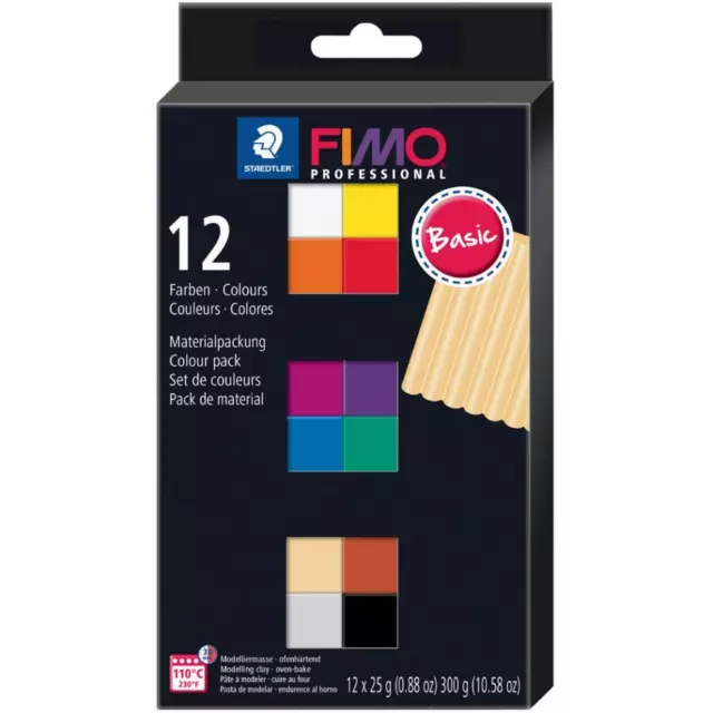 FIMO PROFESSIONAL Modelliermasse-Set, 12er Set