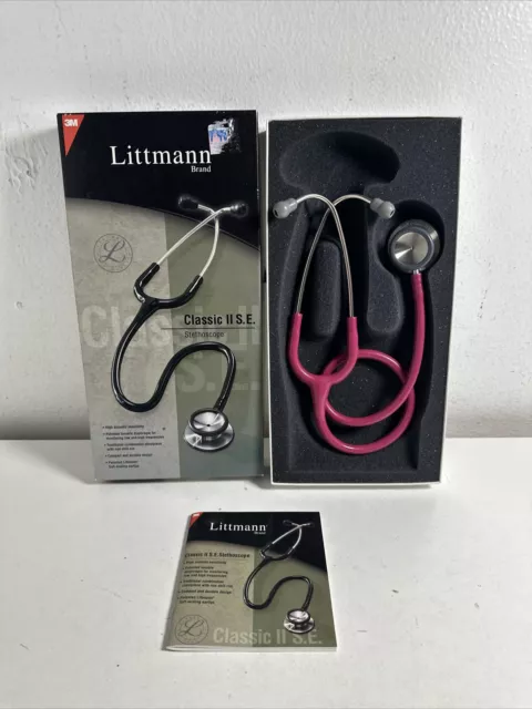 3M Littmann Classic II SE Rainbow-Finish Chestpiece Pink Monitoring Stethoscope