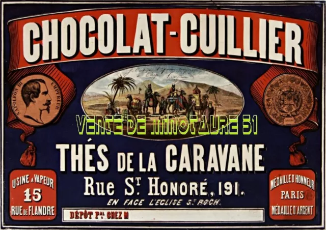 Chocolat-Guillier -Thés de la caravane - Paris  - fin XIX eme  - A3 plastifié