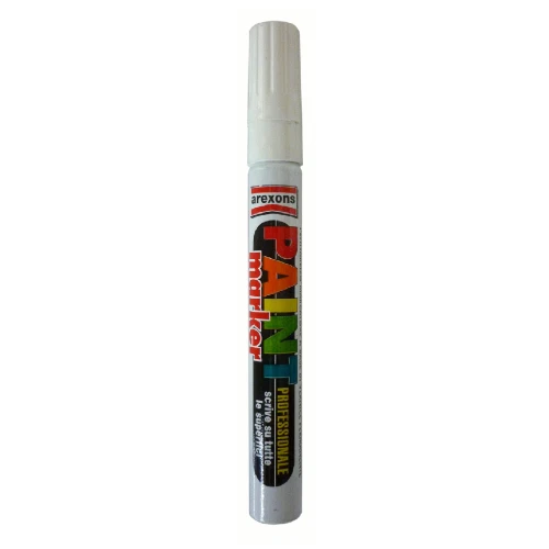 Rotulador blanco Arexons a base de pintura permanente para todas las superficies