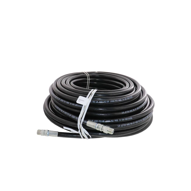 Schieffer 4000 PSI 3/8" x 150' Thermoplastic Sewer Jetter Hose 3/8" Solid Swivel