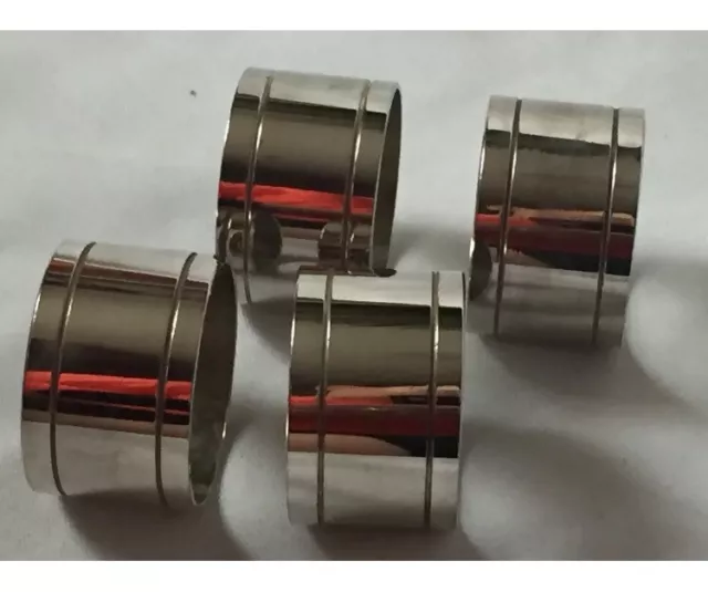 Silver Plated Napkin Rings Set Of 4