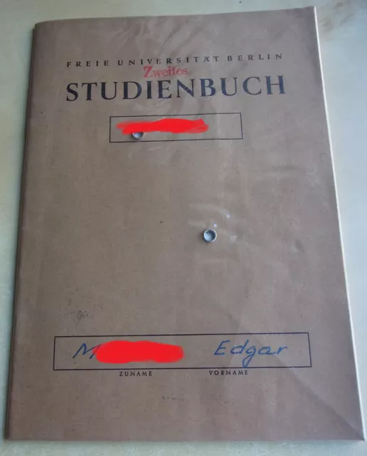 Studienbuch FU BERLIN 1959-62, MEDIZIN & PHILOSOPHIE, viele SIGNATUREN der Prof. 2
