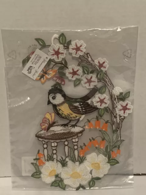 Parche de aplique bordado vintage 11"" X 7"" por Vogel hecho en Alemania de nuevo